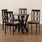 Baxton Studio Anise Sand Upholstered and Dark Brown Finished Wood 5-Piece Dining Set 169-9733-10900 - alternate 5